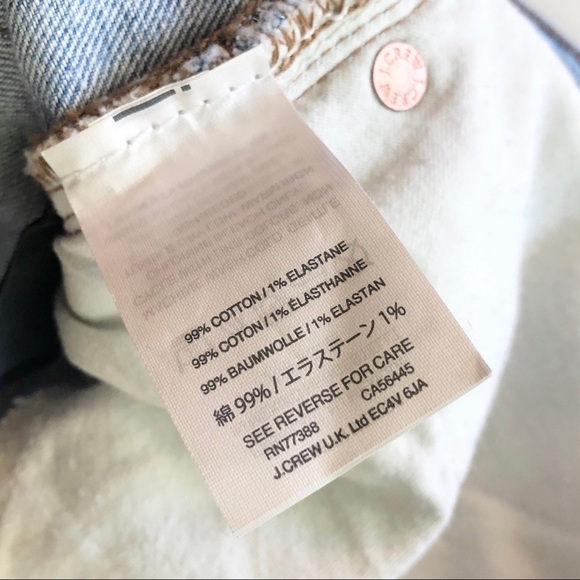 J. Crew high-waist button-fly frayed 3.5" jeans shorts stretch denim sz 31 - Picture 10 of 10
